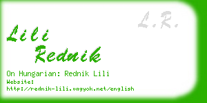 lili rednik business card